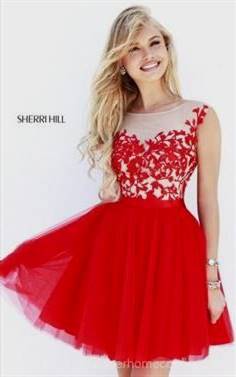 red cocktail dress with sleeves for teens