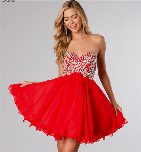 red dresses for homecoming