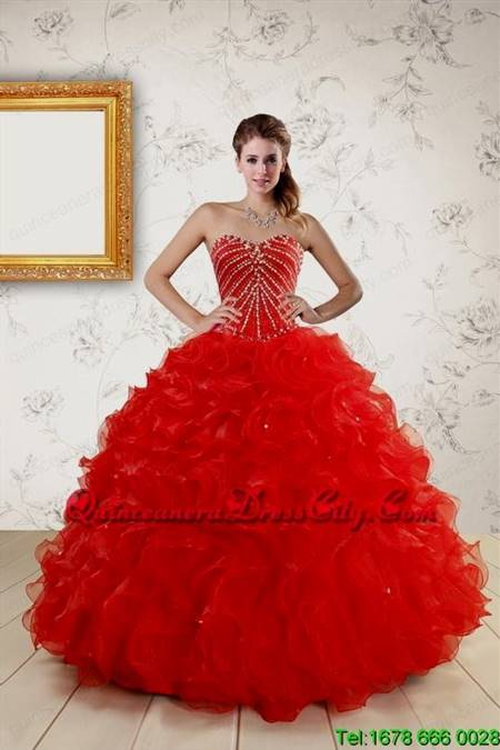 red dresses for quinceanera
