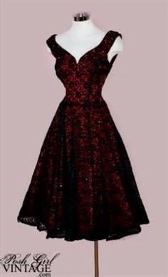 red dresses with black lace