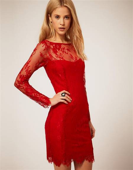 red dresses with lace