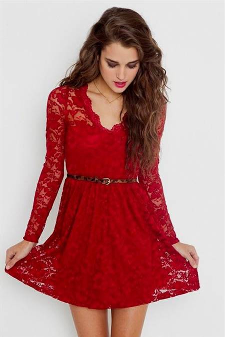 red dresses with lace