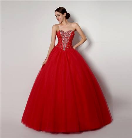 red gown for debut