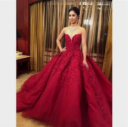 red gown for debut