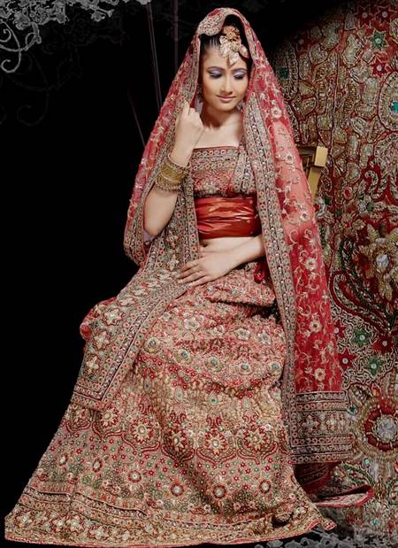 red indian bridal dresses