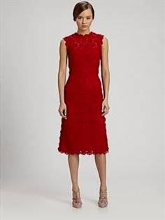 red lace dress valentino