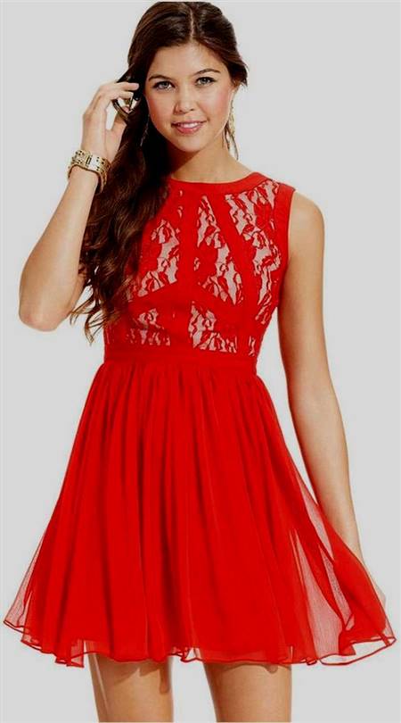 red lace dresses for juniors