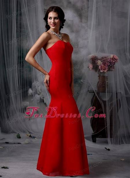 red lace mermaid prom dress