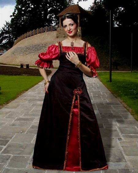 red medieval princess dresses