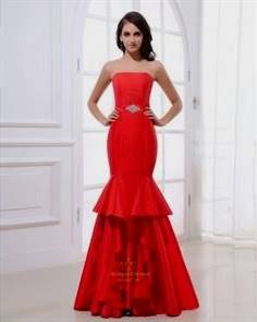 red mermaid prom dresses