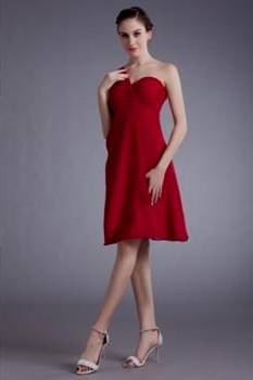 red one shoulder dress knee length