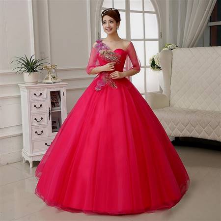 red princess ball gowns