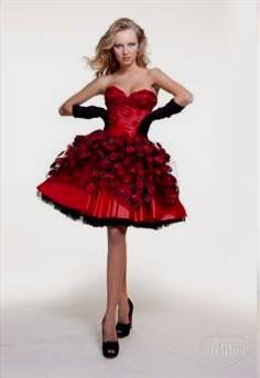 red prom cocktail dress