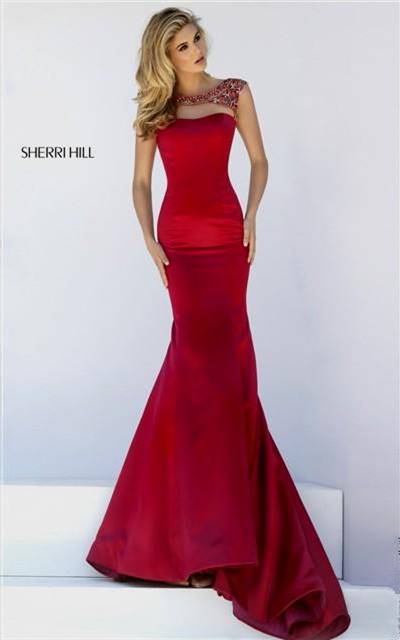 red sherri hill prom dresses mermaid