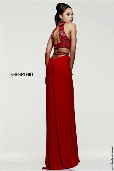 red sherri hill prom dresses open back