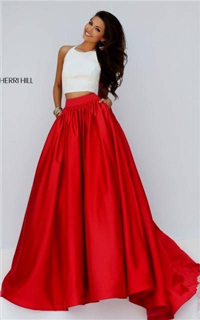 red sherri hill prom dresses open back
