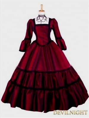 red victorian ball gown