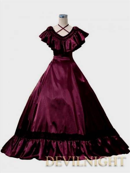 red victorian ball gown
