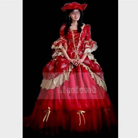 red victorian ball gowns