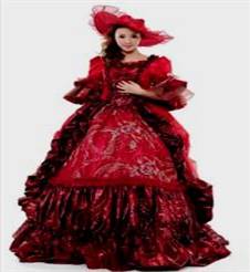 red victorian masquerade ball gowns