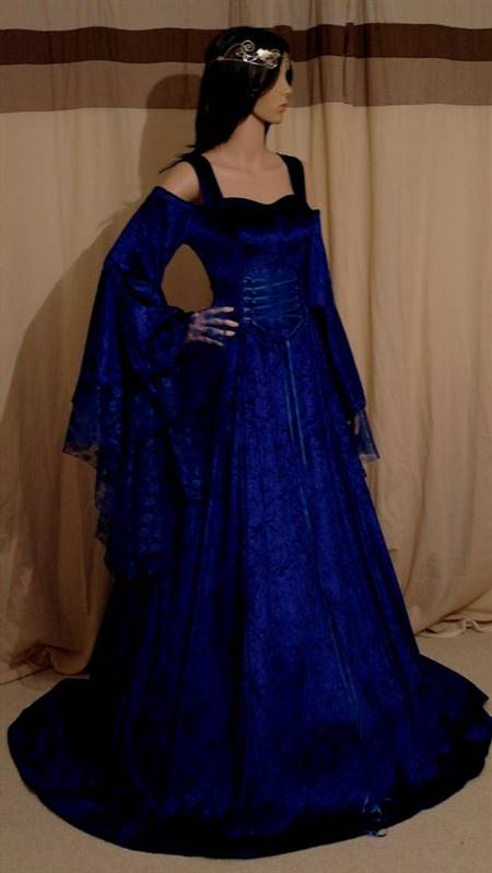 royal blue medieval dress