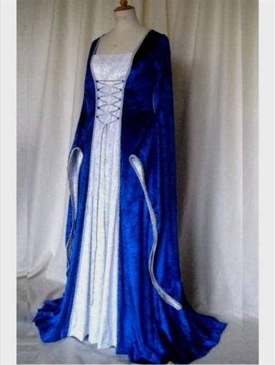 royal blue medieval dress