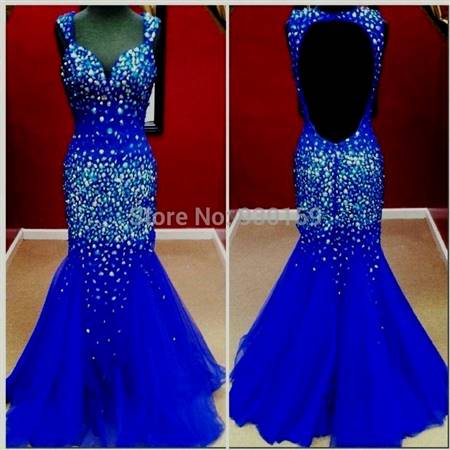 royal blue prom dresses open back
