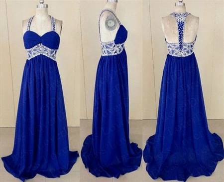 royal blue prom dresses open back
