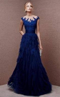 royal blue prom gowns with sleeves