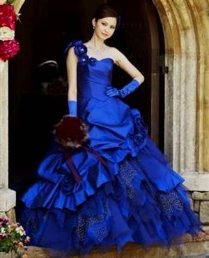 royal blue wedding gown