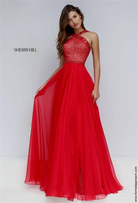 royal red prom dress