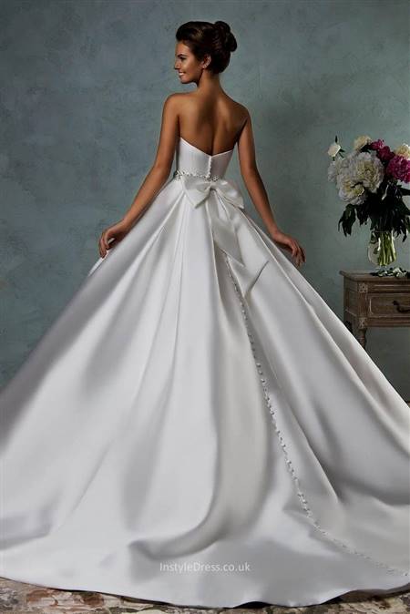 satin ball gown wedding dress