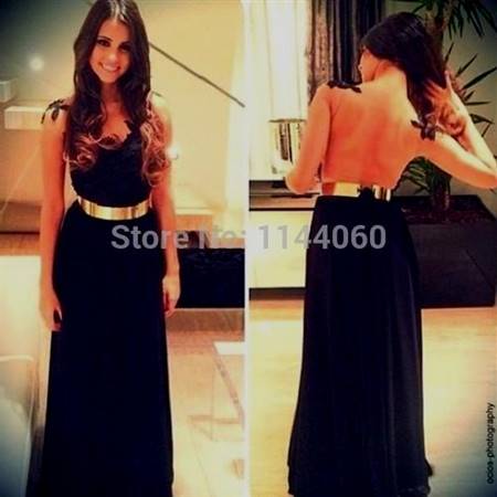 sexy black prom dresses open back