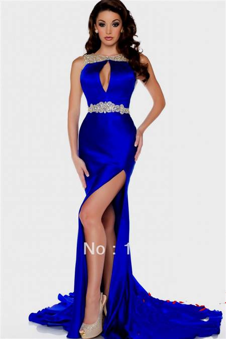 sexy blue prom dresses open back