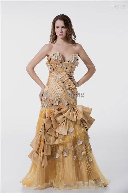 sexy gold prom dresses