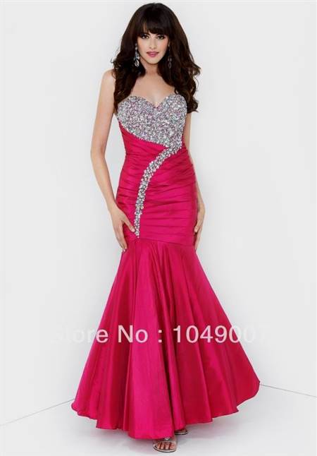 sexy hot pink prom dresses