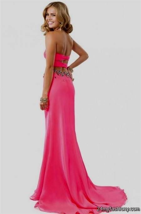 sexy hot pink prom dresses