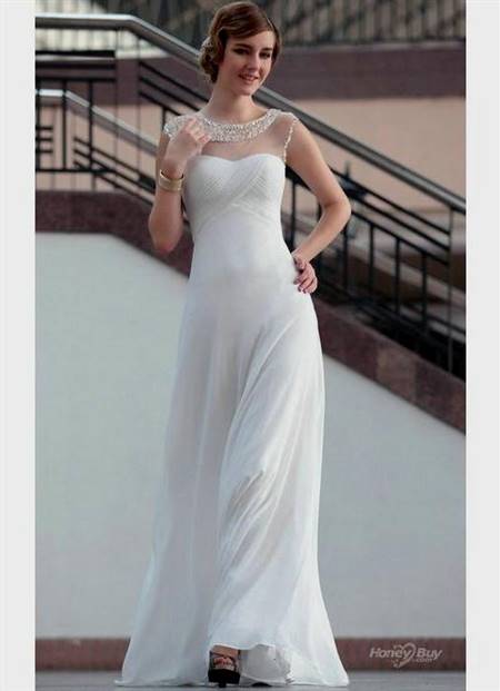 sheer white prom dress