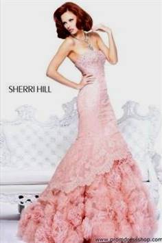 sherri hill pink mermaid dress