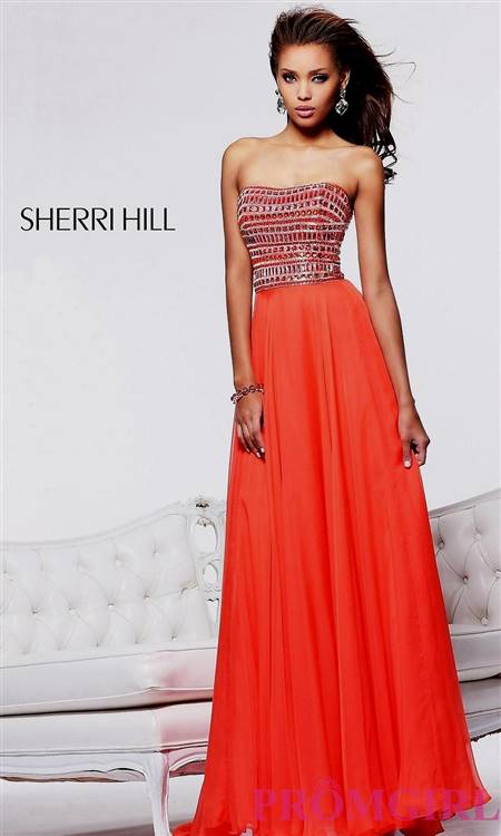 sherri hill prom dresses orange