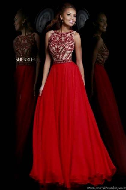 sherri hill red prom dress