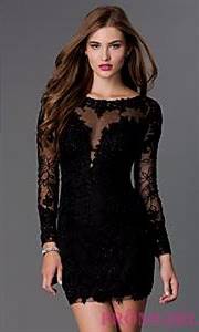 short black prom dress with sleeves
