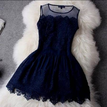 short blue casual dresses