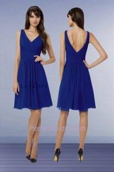 short blue chiffon bridesmaid dresses