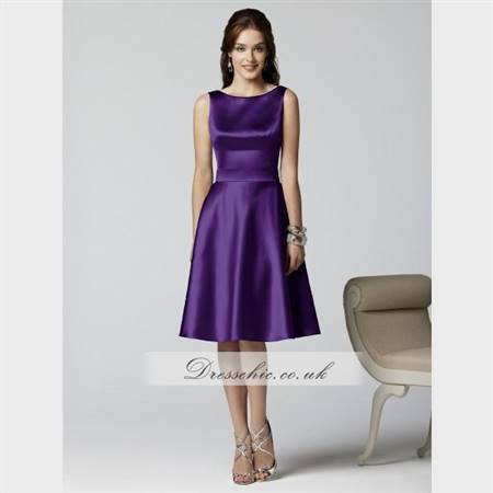short deep purple bridesmaid dresses