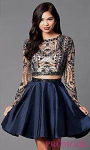 short dresses with sleeves for prom