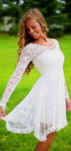 short lace country wedding dress