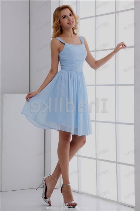 short light blue bridesmaid dresses