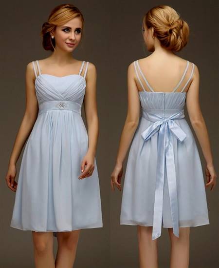 short light blue bridesmaid dresses