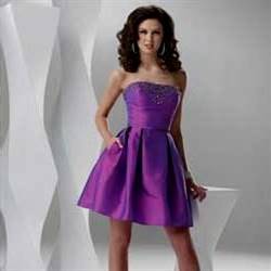 short purple bridesmaid dresses
